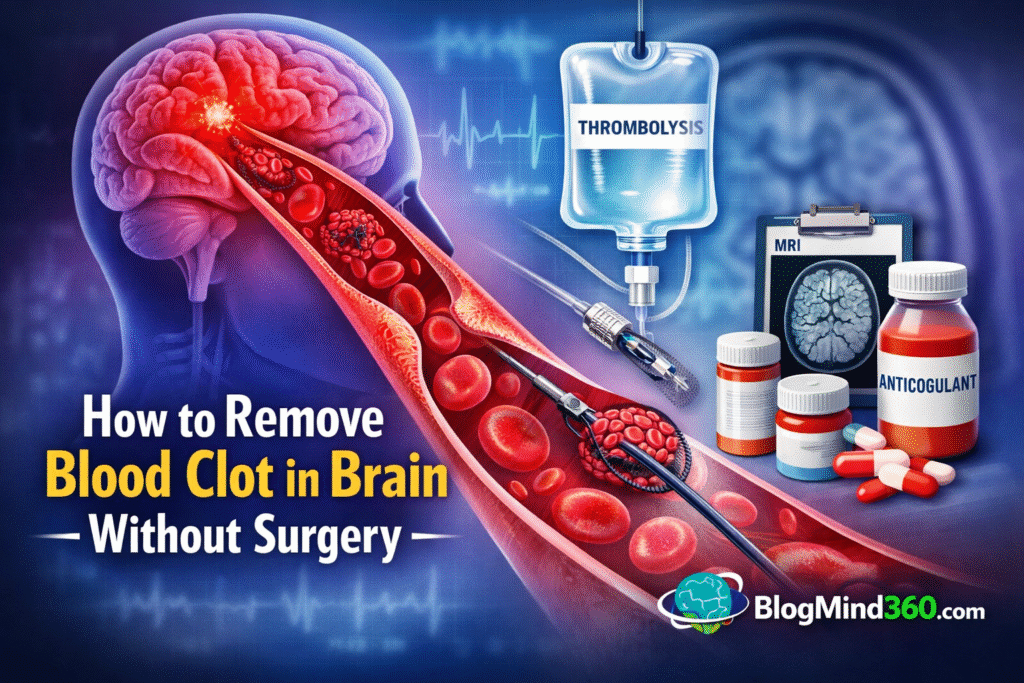 how to remove blood clot in brain without surgery​