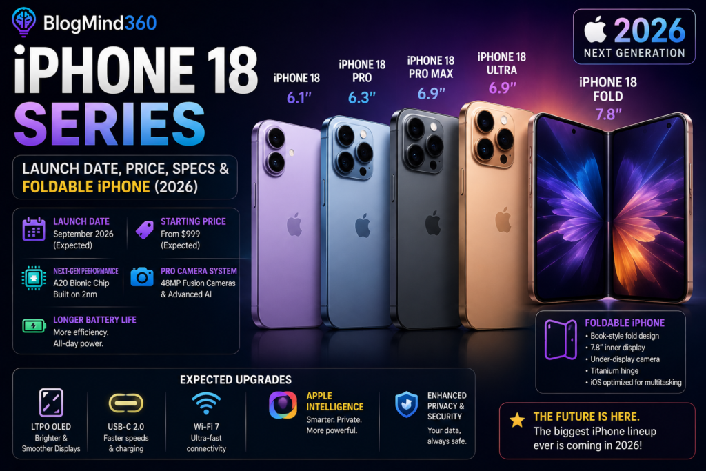 iPhone 18 Series: Launch Date, Price, Specs & Foldable iPhone (2026)