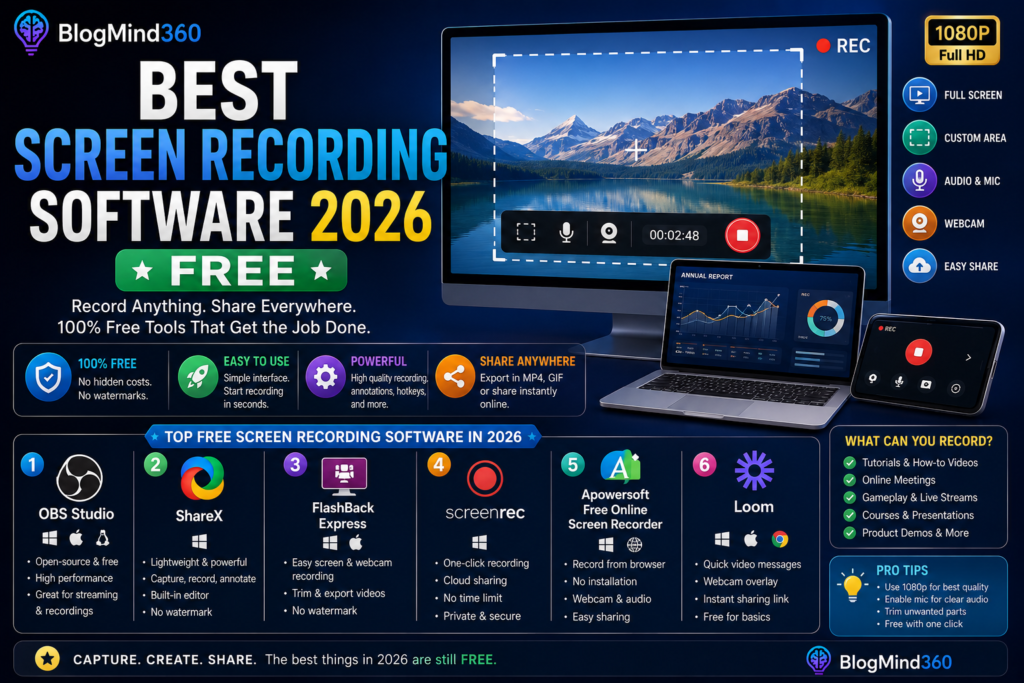 Best Screen Recording Software 2026 (Free)