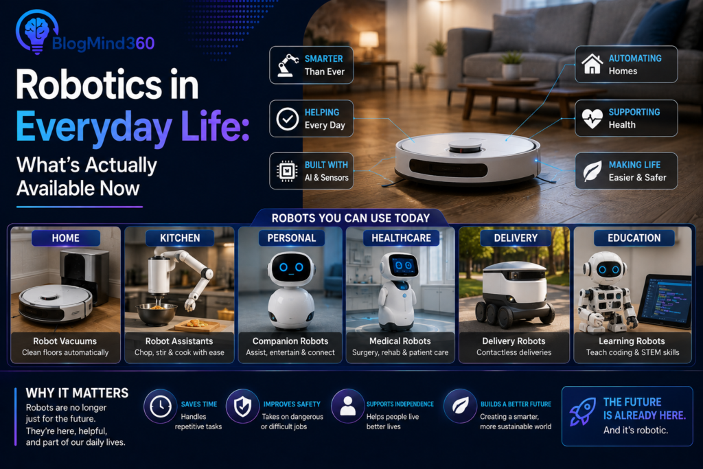 Robotics in Everyday Life: What’s Actually Available Now