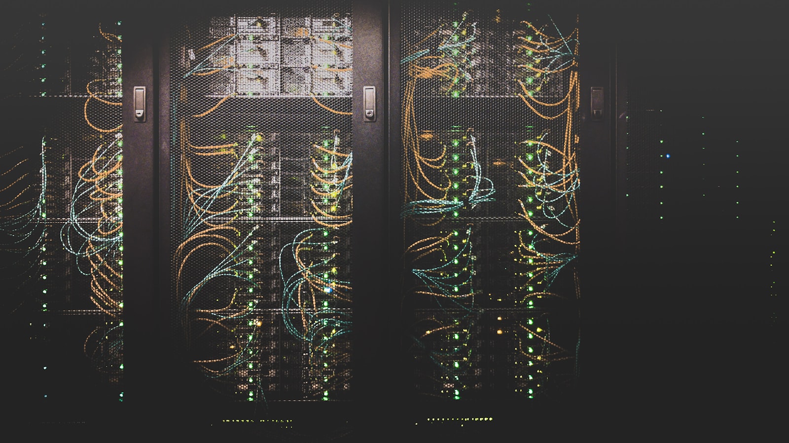 Server cable network in a data center, representing the infrastructure behind the best cloud storage services