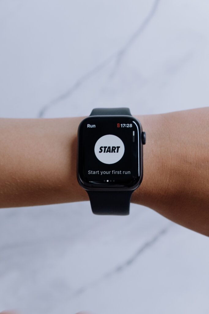 Close-up of a smartwatch fitness tracking screen, representing the Google Pixel Watch 5 health and fitness features