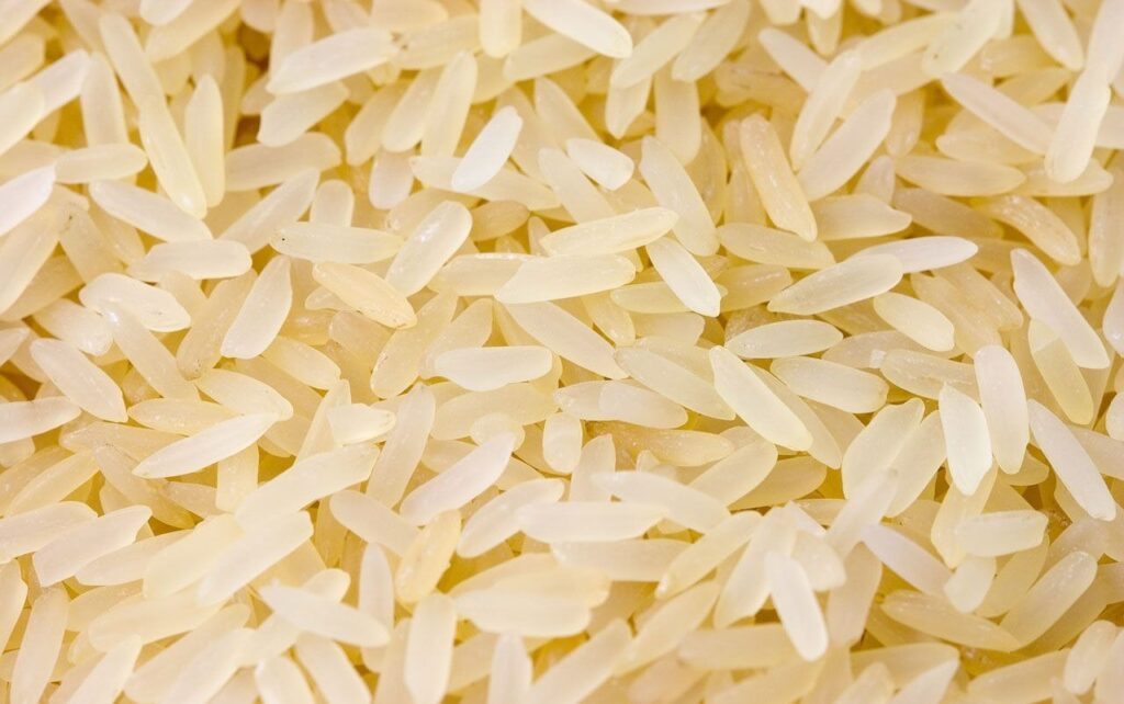 Close-up of white jasmine rice grains related to the white rice recall 2026