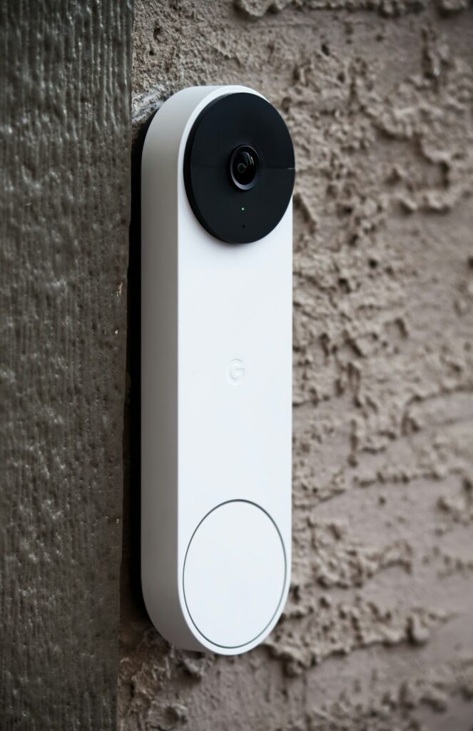 Camera mounted on the side of a wall, representing the best video doorbells 2026 like Ring, Nest, and Arlo for front door monitoring