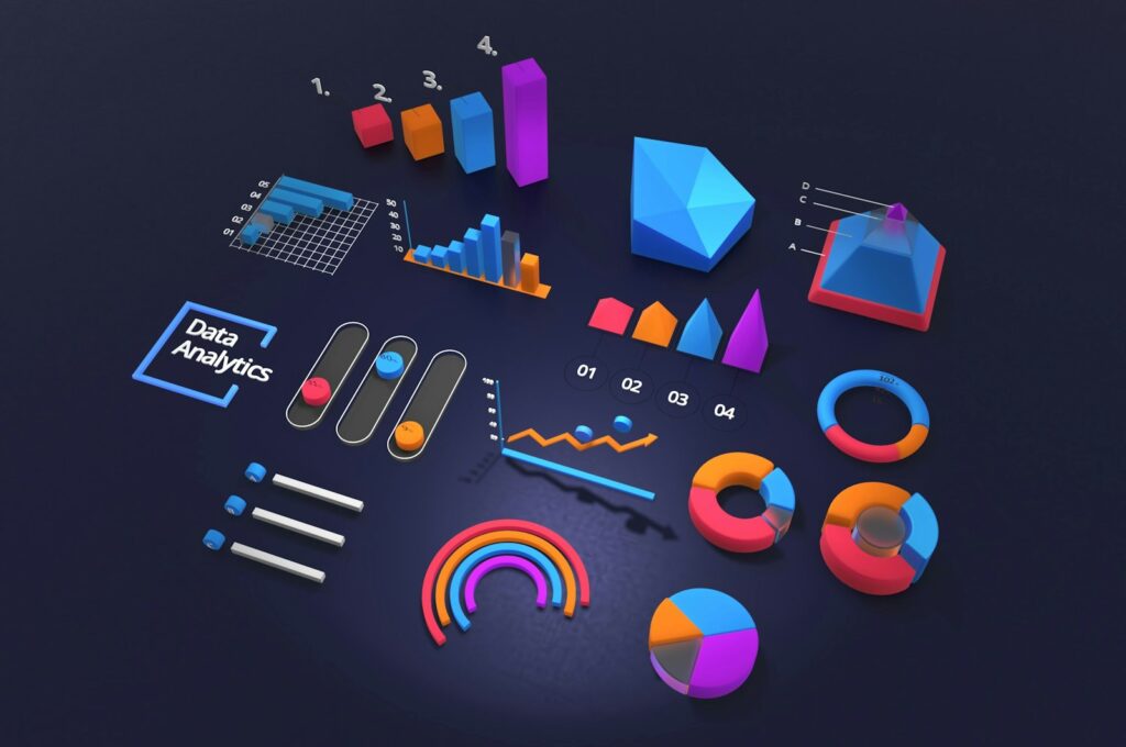 Laptop showing a business analytics dashboard, representing lead generation AI tools used to track and score B2B prospects