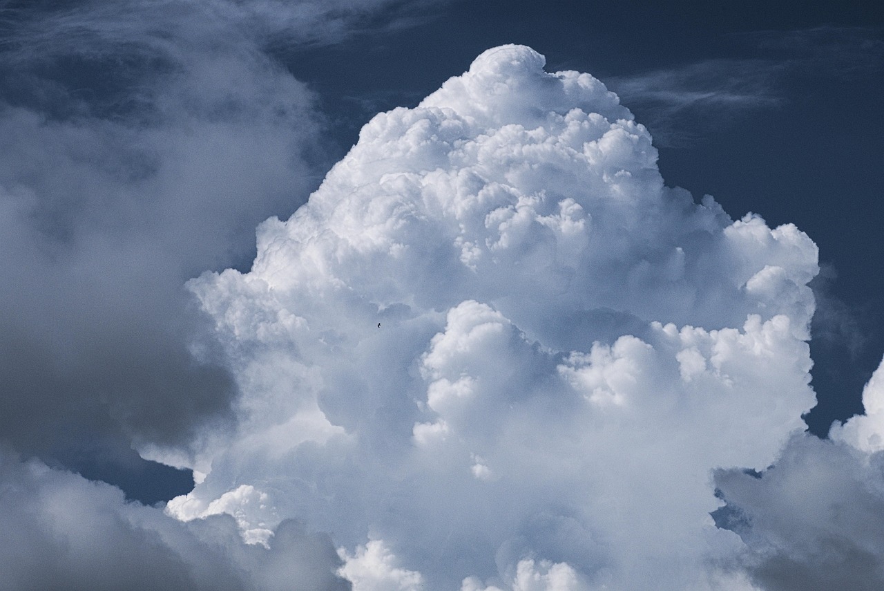 Dark storm clouds over Texas, representing the heavy rain bands from Tropical Storm Edouard